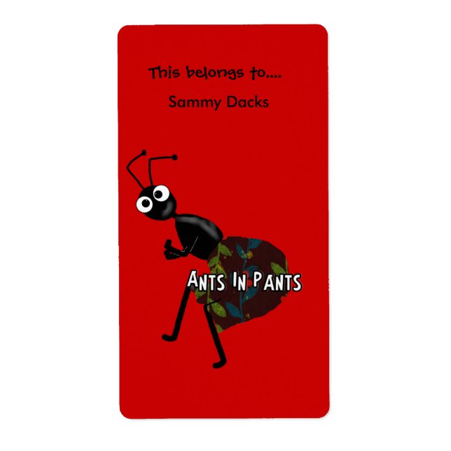 Stickers étiquette Plaques de livres dans les pant (Devant)