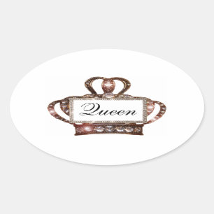 Stickers Étiquette "Queen" Tiara