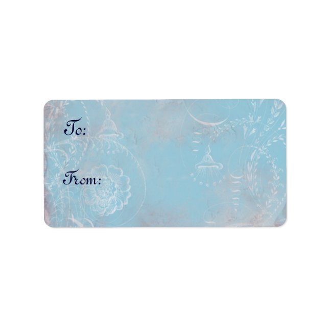 Stickers Étiquette vintages Blue Toile personnalis (Devant)