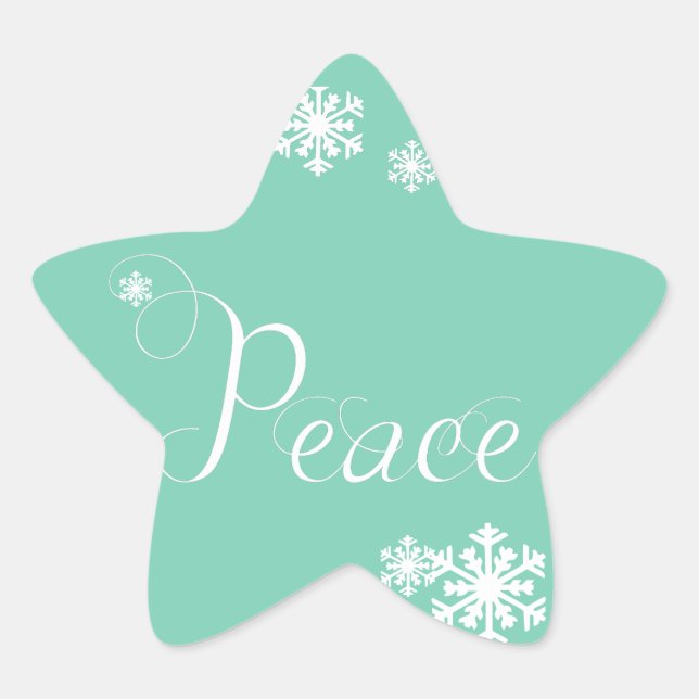Stickers Étoile de Noël de la Paix (Devant)