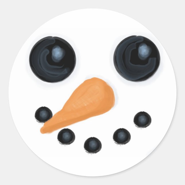 Stickers Face Snowman (Devant)