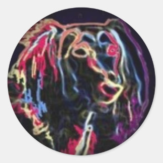 Stickers Fade to Black Round