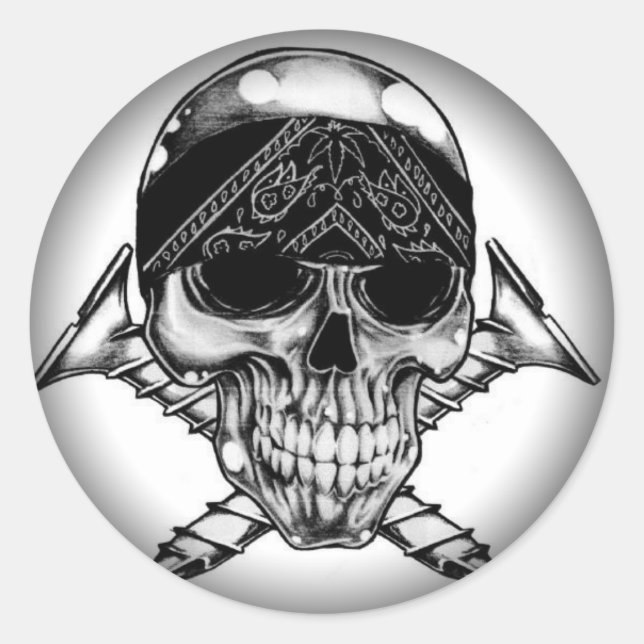 Stickers Fade to Black Round (Devant)