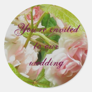 Stickers Faire-part de mariage Roses Roses Roses R