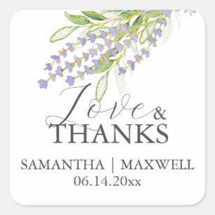 Stickers Faveur Mariage Personnalisé Lavender