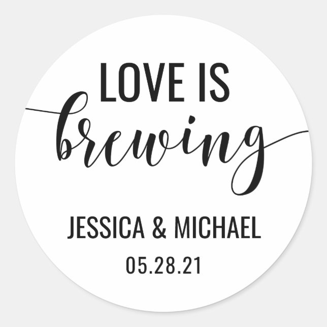 Stickers Favor Mariage, L'amour est Sticker (Devant)