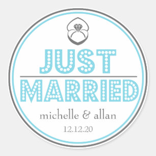 Stickers Favor Marié (bleu / gris)