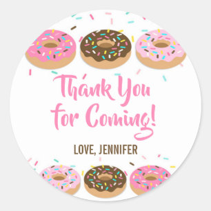 Stickers Favor Merci Saupoudrer de beigne rose