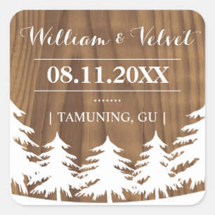 Stickers Favour Mariage Forêt