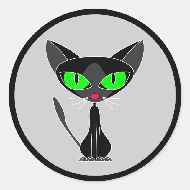Stickers Feline Black Cat (Devant)
