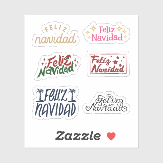 Stickers Feliz Navidad (Feuille)