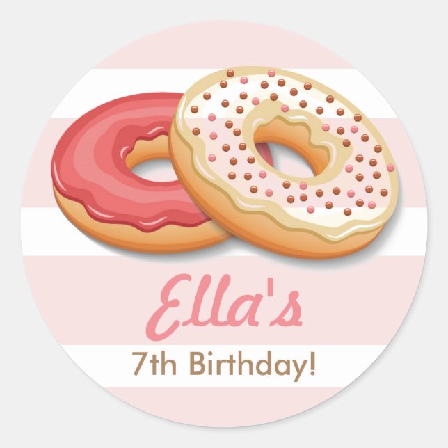 Stickers fête d'anniversaire de la noix de Doughnu (Devant)