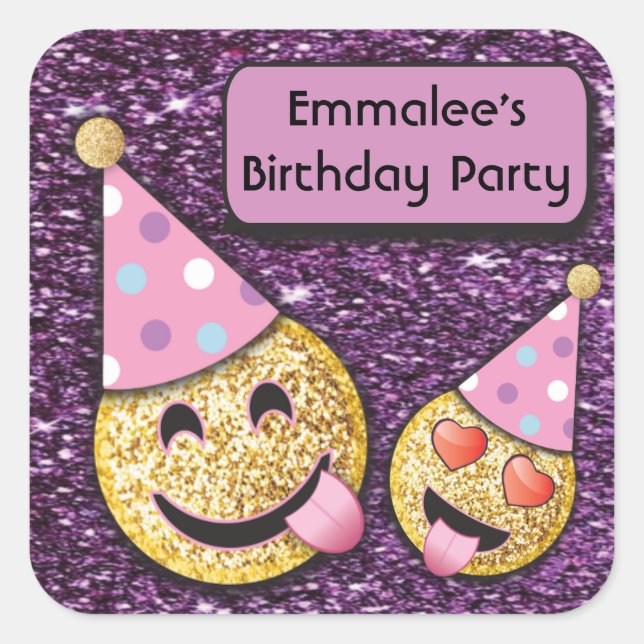 Stickers fête d'anniversaire Emoji (Devant)
