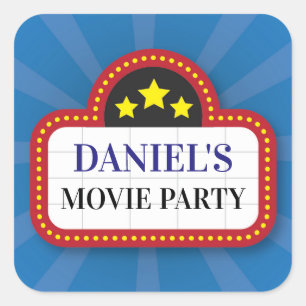 Stickers fête d'anniversaire Film Film Ticket Nuit