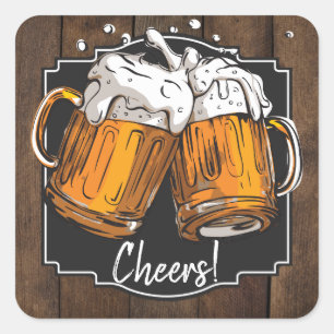 Stickers fête d'anniversaire pour la bière et la b