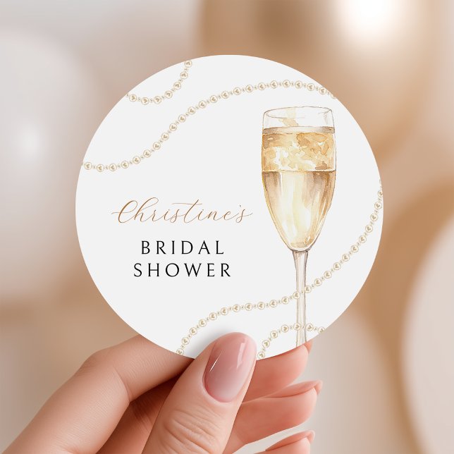 Stickers Fête des mariées or Pearl & Prosecco (Créateur téléchargé)