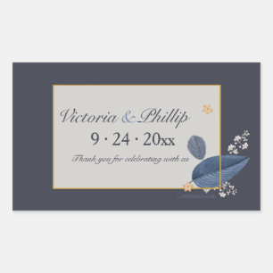 Stickers Feuille bleu