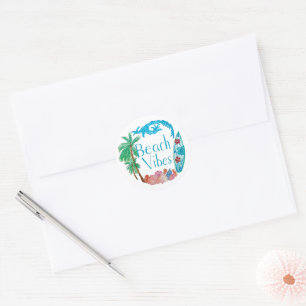 Stickers Feuille de Vibes de plage
