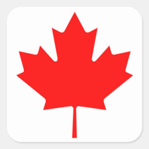 Stickers Feuille d'érable rouge du drapeau canadie
