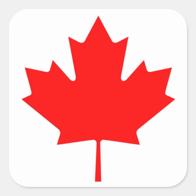Stickers Feuille d'érable rouge du drapeau canadie (Devant)