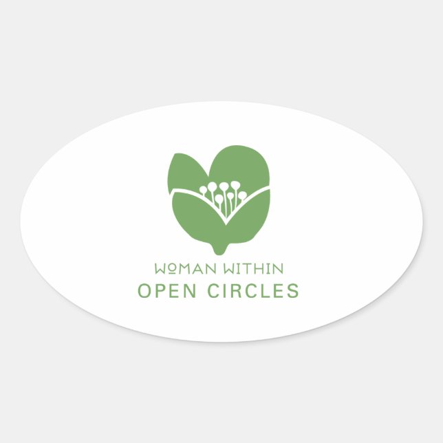 Stickers feuille Femme dans les cercles ouverts (Devant)