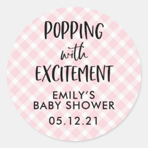 Stickers Fille Baby shower Favoriser,
