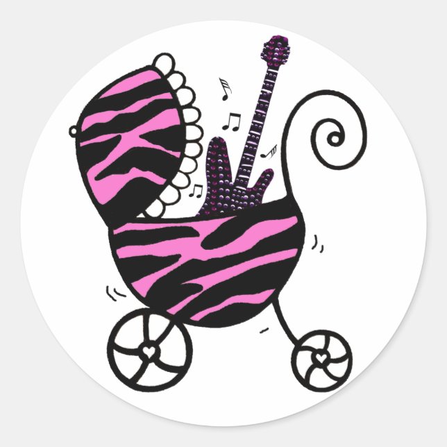 Stickers Fille Bébé ROCK STAR (Devant)