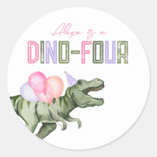 Stickers Fille Dino-Four Party