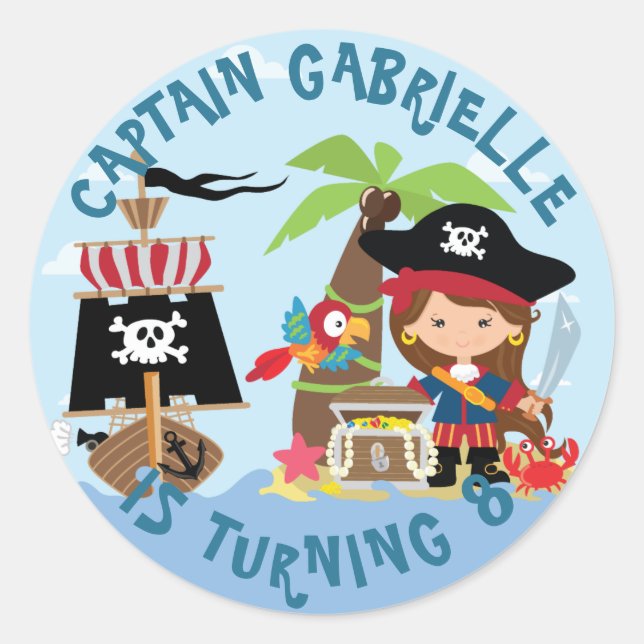 Stickers Fille Pirate (Devant)