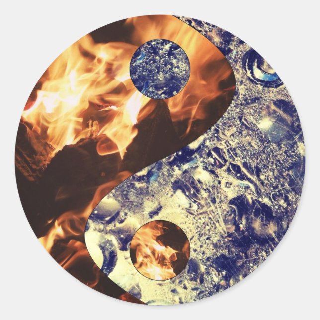 Stickers Fire & Ice Yin Yang (Devant)