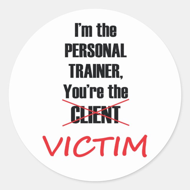 Stickers Fitness pour entraîneur personnel amusant (Devant)
