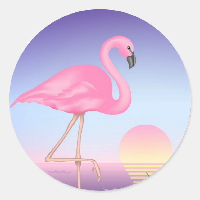 Stickers Flamant rose (Devant)
