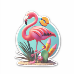 Stickers Flamant rose pour égayer votre journée