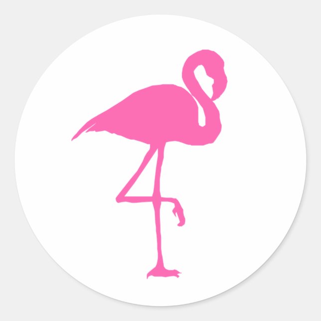 Stickers Flamant rose rose (Devant)