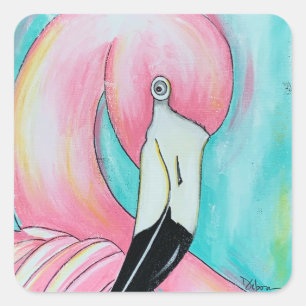 stickers flamingo rose