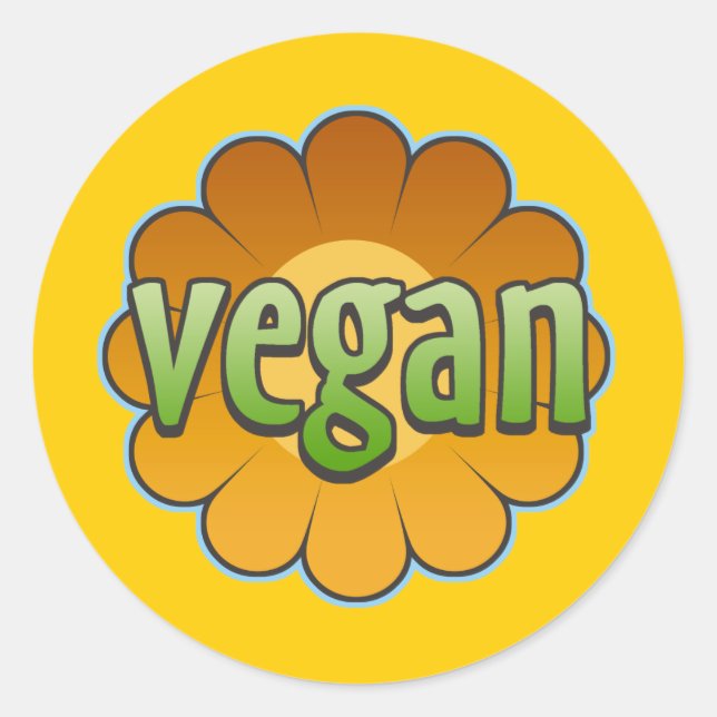 Stickers Fleur Vegan (Devant)