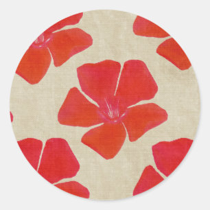 Stickers Fleurs rouges