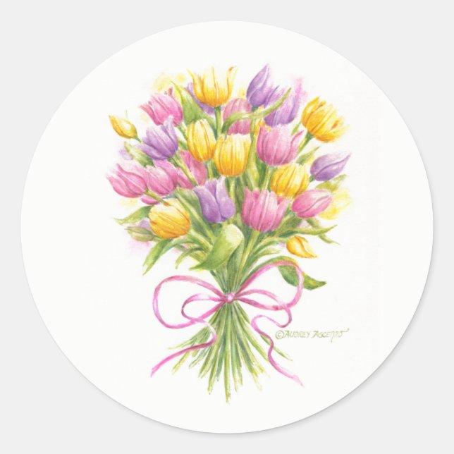 Stickers fleurs Tulip Bouquet (Devant)