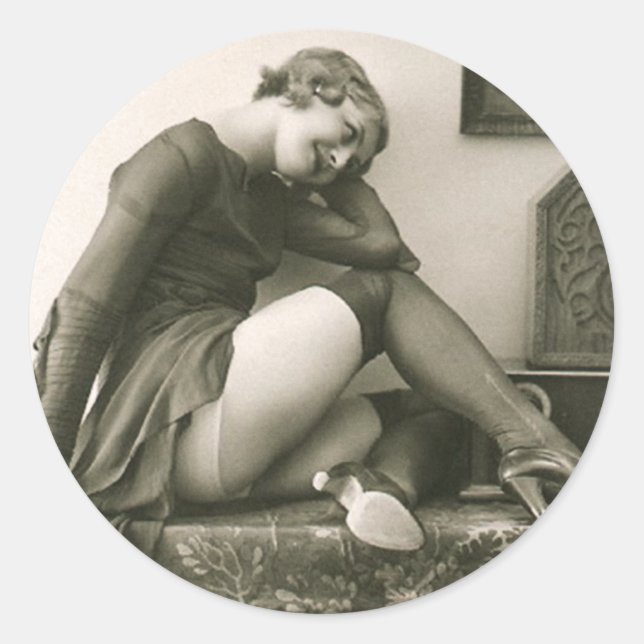 Stickers Flirty Vintage Pin-Up Girl Stickers (Devant)