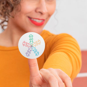 Stickers Flocon à neige coloré