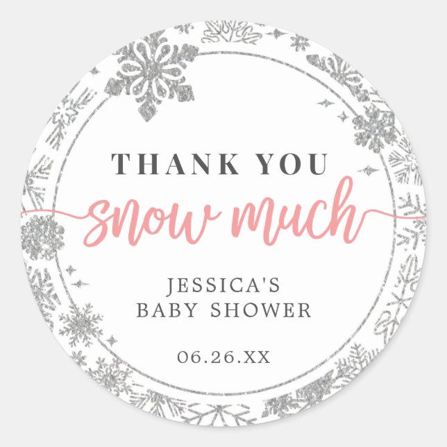 Stickers Flocon de neige d'hiver Faveur pour bébé  (Devant)