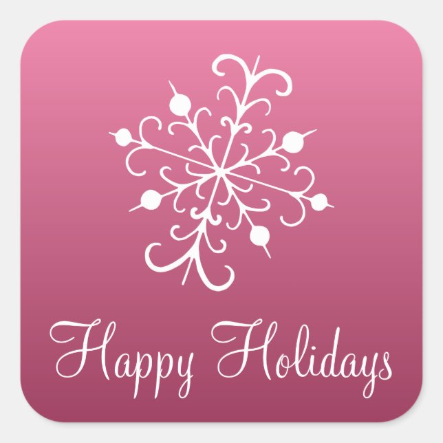 Stickers Flocon de neige rose (Devant)