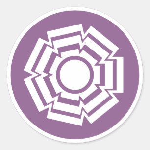 Stickers Floral Groove, Aubergine