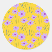 Stickers Floral Jaune