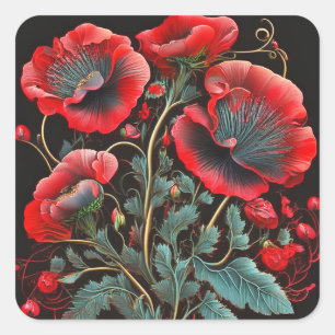 Stickers Floral Rouge