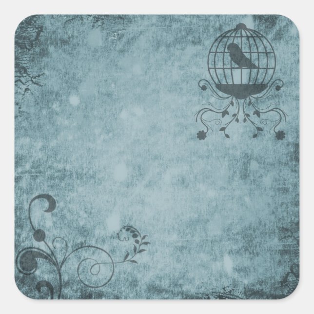 Stickers Flore de la cage d'oiseaux de Steampunk B (Devant)