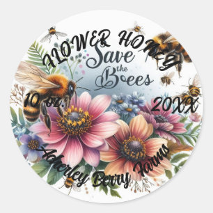 stickers FLOWER HONEY pour bocaux