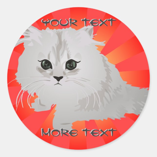 Stickers Fluffy Kitten (Devant)