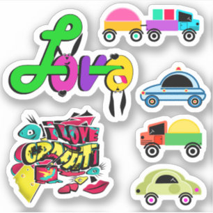 Stickers for boy , for boy , car , love
