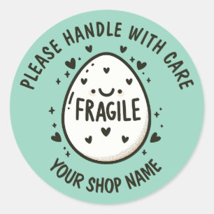 Stickers Fragile Oeuf Cute Personnalisé